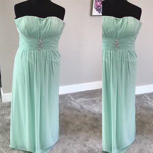 Sea green floor length dress. NWT